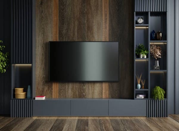 Wooden Cabinet Media Wall Warwickshire